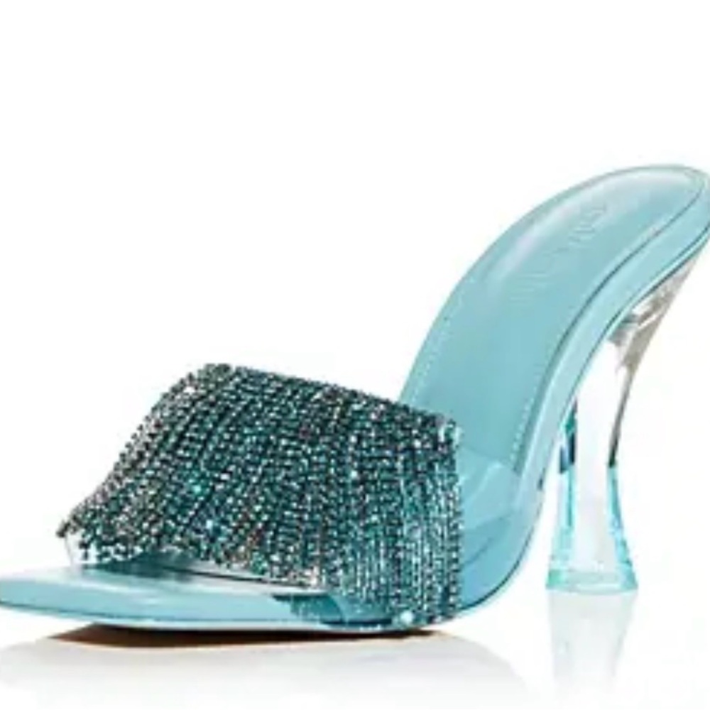 Cult Gaia Women's Lana Embellished Fringe Slide Sandals EUR 36/US 6
